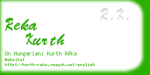 reka kurth business card