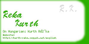 reka kurth business card